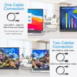 UFYQL Portable Monitor 15.6-inch FHD 1080P Ultra-Slim Travel External Monitor HDR IPS Gaming Display with Kickstand &Speakers USB-C HDMI Plug&Play，for Laptop PC Phone PS4/5 Xbox Switch - Image 5