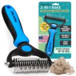 Maxpower Planet Original Pet Grooming Rake - Double-Sided Deshedding Dematting Tool, Undercoat Rake for Dogs & Cats, Extra-Wide Dog Grooming Brush & Deshedder Comb for Long Hair, Reduces Shedding 95% - Image 2
