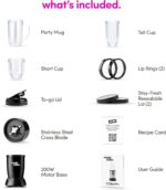 magic bullet Blender, Small, Black, 11 Piece Set - Image 5