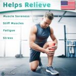 Muscle Roller Stick - Green - Body Massage Tool w/ 6 Rollers & Non-Slip Handles for Deep Tissue Massage & Maximum Muscle Recovery - by Cozlow - Image 4