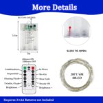 4 Pack Blue Fairy Lights Battery Operated with Remote, Waterproof 20FT 60LED Cuttable Twinkle Lights with Timer Indoor Outdoor, String Light for Bedroom, Classroom, Wedding, DIY, Christmas Décor - Image 7
