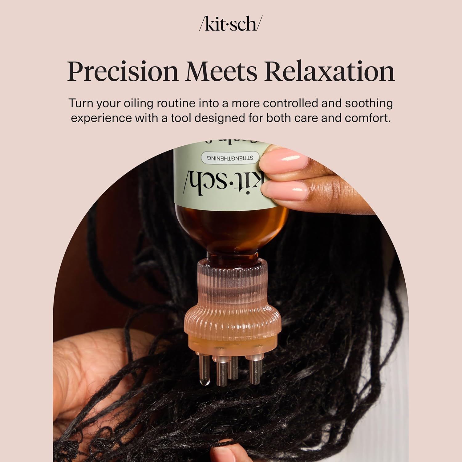 Kitsch Scalp & Hair Oil Applicator – Stainless Steel Bristles Scalp Oil Applicator for Even Distribution, Mess-Free Oiling & Head Massager Scalp – Precision Hair Care Tool for Roots & All Hair Types - Image 4