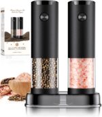 Electric Salt and Pepper Grinder Set Automatic Battery Pepper Mill Shakers Adjustable Coarseness Upgraded Larger Capacity with Led Home and Kitchen Appliances Birthday Gifts for Women Mom - Image 2
