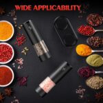Electric Salt and Pepper Grinder Set Automatic Battery Pepper Mill Shakers Adjustable Coarseness Upgraded Larger Capacity with Led Home and Kitchen Appliances Birthday Gifts for Women Mom - Image 3