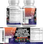 Clean Nutraceuticals Glucosamine 1500mg Chondroitin 1200mg MSM with Turmeric Curcumin, Collagen, Hyaluronic Acid, Omega 3 – Joint Health Supplement for Men & Women – Joint Complex – 120 Count - Image 6