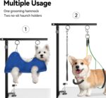 Foldable Dog Grooming Arm with Clamp: Adjustable Height 26"-40", Dog Grooming Table Arm with Hammock and No-Sit Holder, Grooming Restraint for Small Medium Dogs at Home or Salon - Image 3