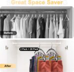 Volnamal Legging Organizer for Closet, 2 Pack Metal Yoga Pants Hangers w/10 Clips Holds 20 Leggings, Space Saving Hanging Closet Organizer w/Rubber Coated Closet Organizers and Storage, Black - Image 4