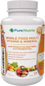 Whole Food MultiVitamin and Minerals with Probiotic Enzymes - 120 Multivitamins for Women and Men - Packed with WholeFood and Herbal Ingredients - Powerful Antioxidants for Digestive Support - Image 7