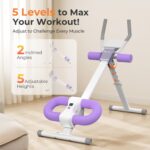 OWLSKY Ab Machine, Adjustable Ab Trainer Machine for Abs Workout at Home Gym, Foldable, Knee Protection, LCD Monitor, Device Holder, 400 LBS,Abdominal Trainer for Stomach Workout - Image 3
