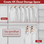 Latoxcaa Space Saving Hanger Hooks 30Pcs, Upgrade Heavy Duty Space Saver Hangers Connector Hooks for Clothes, Premium Hanging Closet Organizer for Dorm, Ganchos para Colgar Ropa, Black - Image 3