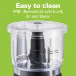 Hamilton Beach Electric Vegetable Chopper & Mini Food Processor, 3-Cup, 350 Watts, for Dicing, Mincing, and Puree, Black (72850) - Image 4