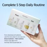 mixsoon Pure Glow Essentials Set - 5-Step Skincare Kit - Travel kit, Travel size kit, Hydrating Skincare Gift Set (15ml*1+20ml*3+30ml*1) Korean Glass Skin Care - Image 4