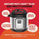 Instant Pot Duo Plus 9-in-1 Multicooker, Pressure Cooker, Slow Cook, Rice Maker, Steamer, Sauté, Yogurt, Warmer & Sterilizer, Includes App with Over 800 Recipes, Stainless Steel, 6 Quarts - Image 4
