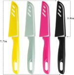BYkooc 8 pieces Paring Knives (4PCS Peeling Knives and 4PCS Knife Sheath), Ultra Sharp Vegetable and Fruit Knife,German Steel Small Kitchen Knife with PP Plastic Ergonomic Handle - Image 3