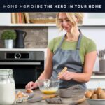 Home Hero Silicone Kitchen Utensils Set - Heat & Scratch Resistant Tools for Non-Stick Cookware - Beechwood Handles for Cool-Touch Grip - Holder with Hooks & Organizer Rack - 33 Pieces, Khaki - Image 8