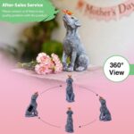 Goodeco Dog Statue with Solar Butterfly - Ideal Gifts for Mom, Dad or Birthdays, Beautifully Crafted Outdoor Decorations to Wow Your Guests - Image 4