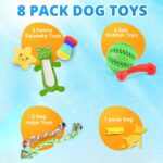 LOYEE 8 Pack Puppy Toys for Small Dogs, Luxury Dog Chew Toys with Squeaky Plush Toys, Rope Toys and Ball, Teething Toys for Puppy Supplies - Image 3