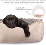 JOEJOY Rectangle Dog Bed for Large Medium Small Dogs - Washable Orthopedic Sofa Bed, Soft Breathable Puppy & Pet Cuddler, Durable Calming Dog Bed with Anti-Slip Bottom, Multiple Sizes, Beige - Image 3