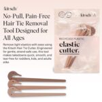 Kitsch Elastic Hair Tie Cutter Tool – Gentle, No Pull For Easy Elastic Bands For Hair Removal | Hair Rubber Bands Cutter | Ideal Gifts for Women & Mothers Day Gifts For Mom – Multicolor, 3pc Set - Image 3