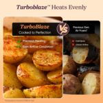 Cosori 9-in-1 TurboBlaze Air Fryer 6 Qt, Premium Ceramic Coating, 90°–450°F, Precise Heating for Even Results, Air Fry, Roast, Bake, Broil, Dry, Frozen, Proof, Reheat, Keep Warm, 120V, Light Gray - Image 4