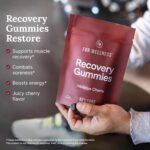 For Wellness Recovery Gummies Restore | Tart Cherry Energy Supplements with Electrolytes for Muscle Soreness, Post-Workout Performance & Recovery | Vegan, Non-GMO, 30 Count - Image 3