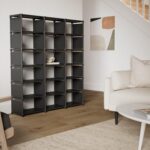 Mavivegue Bookcase, 18-Cube Extra Large Book Shelf, DIY Cube Storage Organizer for Bedroom, Living Room, Home Office - Black - Image 3