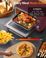 Nuwave Bravo Pro Smart Air Fryer Toaster Oven Combo, 10-in-1 Functions with Quicker & Even Crisp Technology, 1800W, 50-450°F, PFAS-Free, 21QT, Cinnamon - Image 4