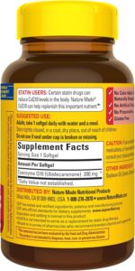 Nature Made CoQ10 200mg Softgels, Dietary Supplement for Heart Health Support, 105 Softgels, 105 Day Supply - Image 4