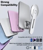 CloudValley Magnetic Phone Holder for Laptop Designed for iPhone 17/16/15/14/13/12 MagSafe, Adjustable Phone Monitor Side Mount, Slim Portable Foldable Computer Expansion Bracket, Silver - Image 4