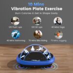 Vibration Plate Exercise Machine, Vibrating Fitness Platform for Lymphatic Drainage, Full Body Shaker Workout Equipment, Bluetooth Power Shaping Vibrate Plate, Board Sport for Home Exercise Gym - Image 5