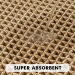 MIULEE Set of 2 Waffle Bathroom Rugs, Boho Bath Rugs Non Slip Washable, Super Absorbent Bath Mats, Ultra Soft Rubber Backed Shower Mats for Bathroom Floor, Tub and Shower, Brown, 18x30 Inch - Image 4
