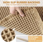 MIULEE Set of 2 Waffle Bathroom Rugs, Boho Bath Rugs Non Slip Washable, Super Absorbent Bath Mats, Ultra Soft Rubber Backed Shower Mats for Bathroom Floor, Tub and Shower, Brown, 18x30 Inch - Image 5