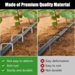 FEED GARDEN 6 Inch 50 Pack Hot-dip Galvanized Landscape Staples Plant Cover Spikes 11 Gauge Tent Stakes Garden Stakes Landscaping Fabric SOD Pins Yard Pins for Decoration Weed Barrier Fabric - Image 4