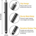 Stylus Pen [10 Pack] Universal Capacitive Touch Screen Pens for Tablets, iPad mini, iPad Pro, iPad Air, Smartphones, Samsung Galaxy - Multiple Colors - Image 3