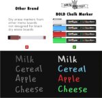 CHALKY CROWN Magnetic Dry Erase Menu Board for Fridge Includes 4 Liquid Chalk Markers - Weekly Meal Planner Blackboard, Grocery List & Notepad for Kitchen Refrigerator - Chalkboard Magnet 15.6" x11.6 - Image 4