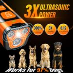 YUYQA Dog Bark Deterrent Device, 3X Ultrasonic Anti Barking, 6 Training Modes 23 FT Range Barks No More Indoors Outdoors Behavior Correct Safe & Humane Rechargeable Compact Bark Control for Dogs - Image 3