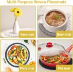 Trivets for Hot Dishes, Hot Pads for Kitchen, 7'' Trivets for Hot Pots and Pans, Pot Holders for Kitchen, Pot Holders Heat Resistant 4-Pcs, Kitchen Essentials for New Home - Image 4