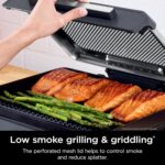 Ninja Griddle and Indoor Grill, 14’’, Electric Grill, For Steak, Burgers, Salmon, Veggies, and More, Pancake Griddle, Nonstick, Dishwasher Safe, 500F, Even Cooking, Silver, GR101 - Image 5