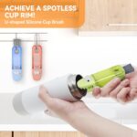 3 in 1 Cup Lid Gap Cleaning Brush Set, Multifunctional Bottle Cleaning Brush, Silicone Cup Lid Gap Cleaner, Home Kitchen Crevice Cleaning Tools (Multicolored) - Image 3