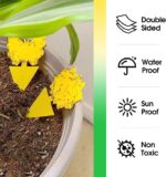 58 Pack Flying Insect Traps for Plants – Yellow Sticky Traps for Gnat, Fly & Flying Bug, Indoor Outdoor Flying Bug Catcher for Pots, Garden & Kitchen, Kid & Pet Safe, Non-Toxic (58 Pcs Classic) - Image 5