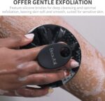 Silicone Body Scrubber, BEAUTAIL Shower Bath Scrubber, More Hygienic Than Traditional Loofah, Lather Nicely, Long Lasting, Gentle Exfoliating Brush for Women Men Baby Sensitive Skin, 1 Pack, Black - Image 4