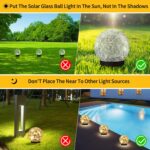 JKIMK Solar Globe Lights Outdoor Waterproof-Solar Balls Garden-Cracked Glass Ball Solar Lights Outdoor-Solar Orbs Outside-Outdoor Decorations Patio & Yard Lawn Backyard Decor (GUO-XBQ-5-5-5) - Image 3