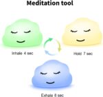Breathing Lamp Guided Visual Meditation Tool for Mindfulness,Anxiety Relief&Calm Your Mind for Stress&Visual Relaxation and Restful Sleep,478 Seconds Breathing Rate Change 3 Colors,Gift for Kids - Image 4