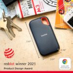 SANDISK 1TB Extreme Portable SSD (Old Model) - Up to 1050MB/s, USB-C, USB 3.2 Gen 2, IP65 Water and Dust Resistance, Updated Firmware - External Solid State Drive - SDSSDE61-1T00-G25 - Image 3