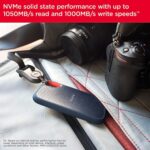 SANDISK 1TB Extreme Portable SSD (Old Model) - Up to 1050MB/s, USB-C, USB 3.2 Gen 2, IP65 Water and Dust Resistance, Updated Firmware - External Solid State Drive - SDSSDE61-1T00-G25 - Image 5