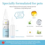 Pet Steam Brush for Dog & Cat - 3-in-1 Steam Grooming Brush for Shedding & Hair Removal - Self Cleaning Spray Comb with Mist for Long Haired Pets - Includes 1*Waterless Shampoo, Blue. - Image 3