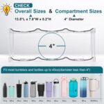 LARGER Compartment - Stackable Water Bottle Organizer Holder - for Stanley & Others' Large Tumbler - Clear Wine Rack, Cup Bottle Holder for Cabinet Home Countertop Fridge Pantry Shelf, 4 Tier Hold 12 - Image 5