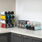 LARGER Compartment - Stackable Water Bottle Organizer Holder - for Stanley & Others' Large Tumbler - Clear Wine Rack, Cup Bottle Holder for Cabinet Home Countertop Fridge Pantry Shelf, 4 Tier Hold 12 - Image 6