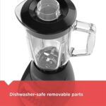 BLACK+DECKER Countertop Blender with 6-Cup Glass Jar, 10-Speed Settings, Black, BL2010BG - Image 7