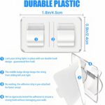 Keviyi Hooks for Outdoor String Lights Clips: 26Pcs Double Hooks for Hanging - Heavy Duty Clear Cable Clips with Waterproof Adhesive Strips - Outside Sticky Hooks Non-Slip No Drill - Image 4